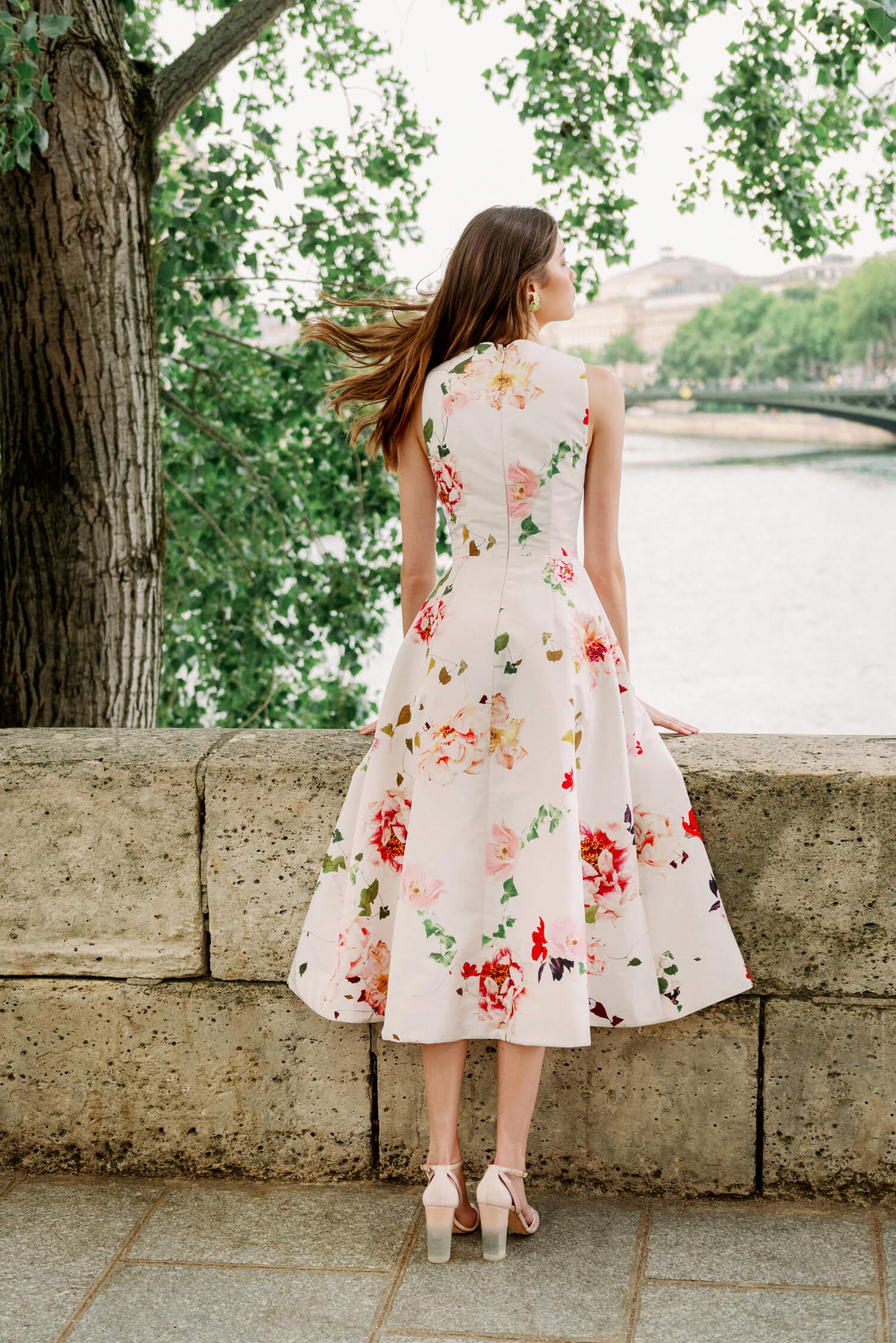 Floral fashion flare dress