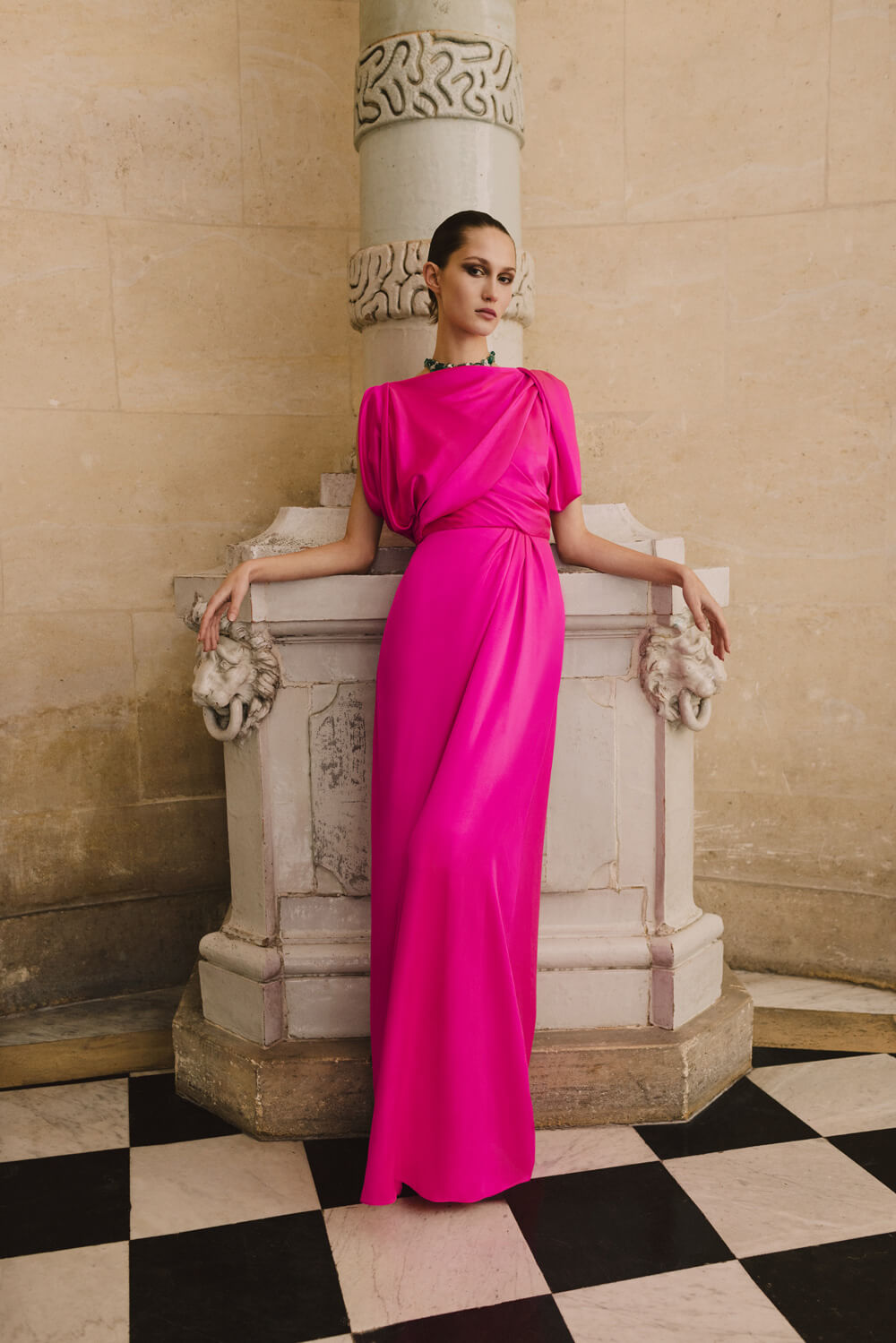 Monique lhuillier shop pink gown