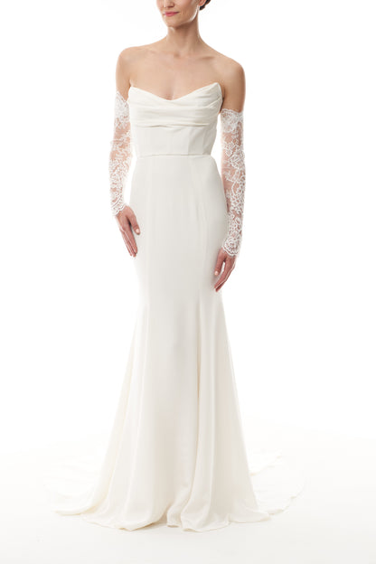 Sloane Lace Sleeves 2 / Silk White Sloane Lace Sleeves 2 / Silk White
