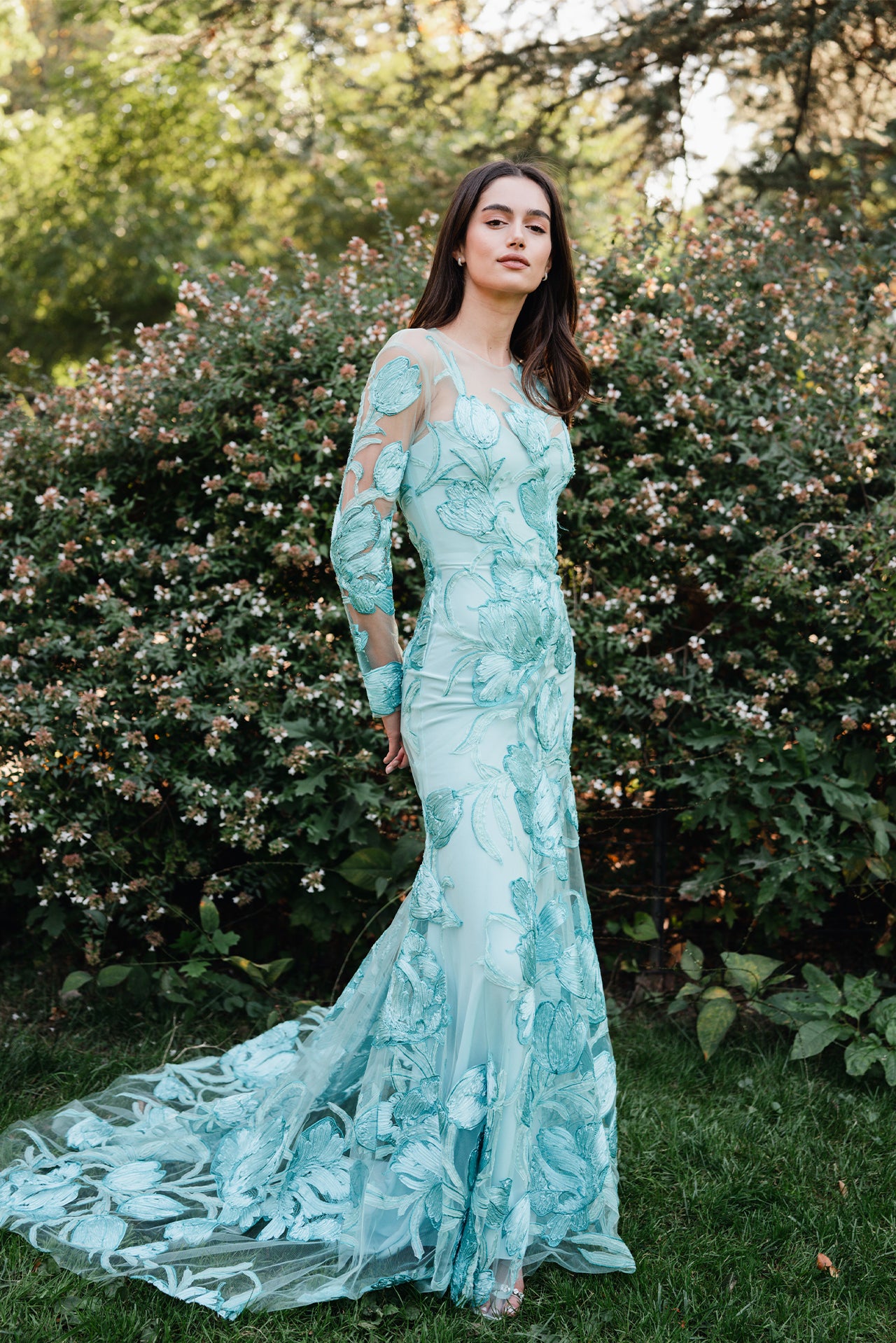 Evening Gown Long Sleeve Trumpet Dress White High Neck Long Sleeve Trumpet Mermaid Evening Dress With Evening Gown Long Sleeve Trumpet Dress White High Neck Long Sleeve Trumpet Mermaid Evening Dress With