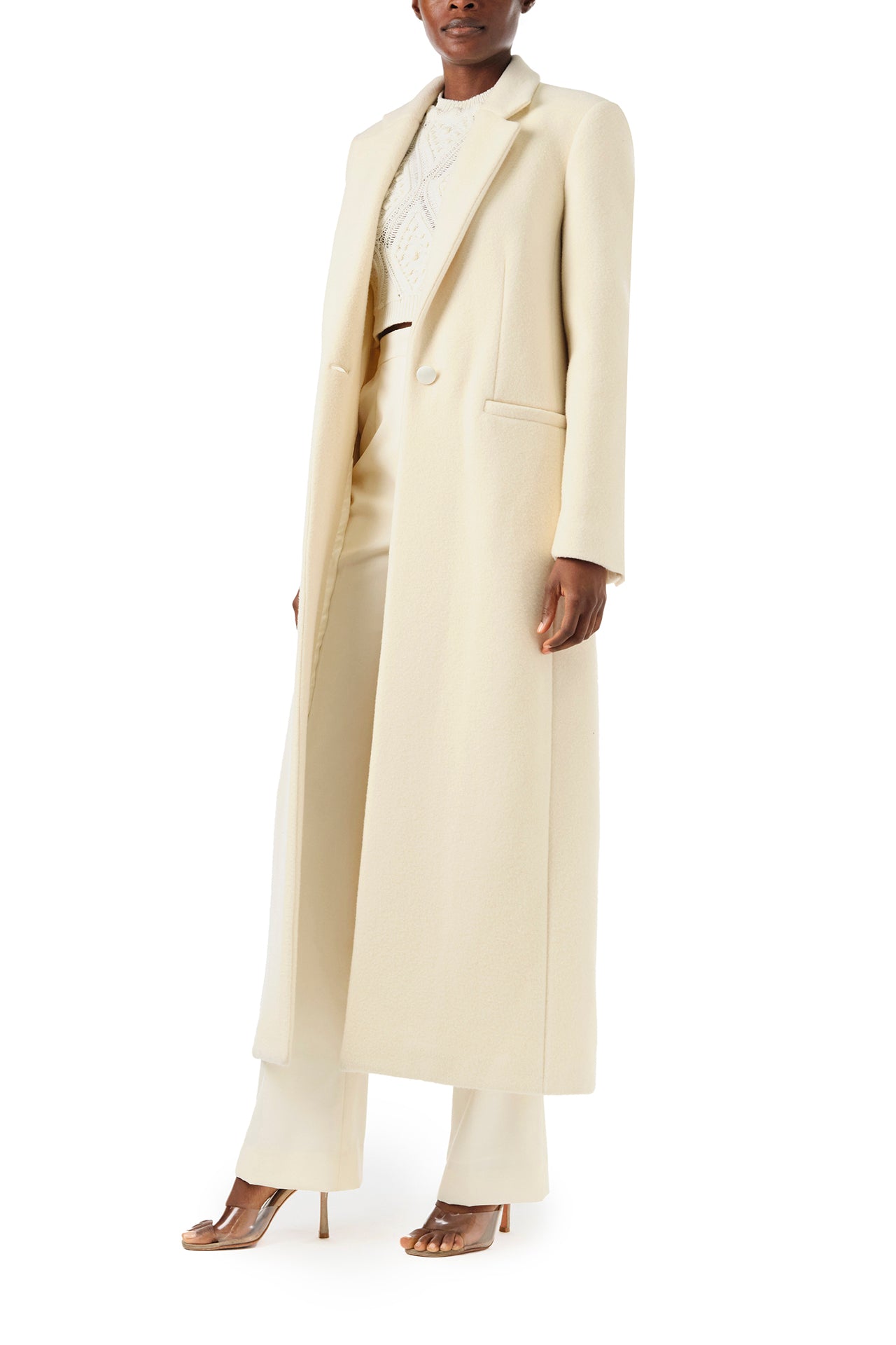 Long Creme Wool Coat 6 / Creme Long Creme Wool Coat 6 / Creme