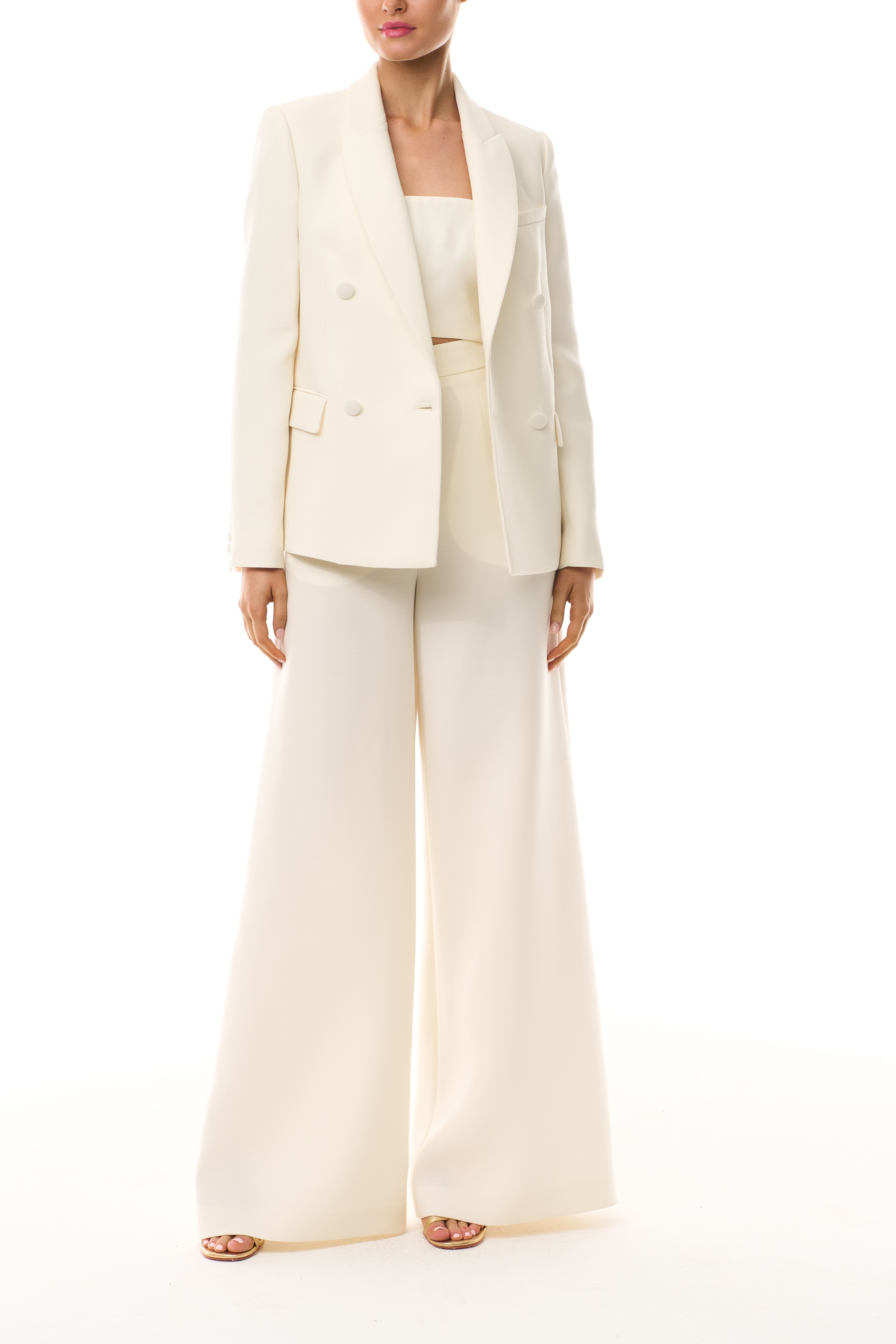 le ruban.。.:⋈* ~ blanc・ecru ~ Silk White Strapless Bandeau – Monique Lhuillier