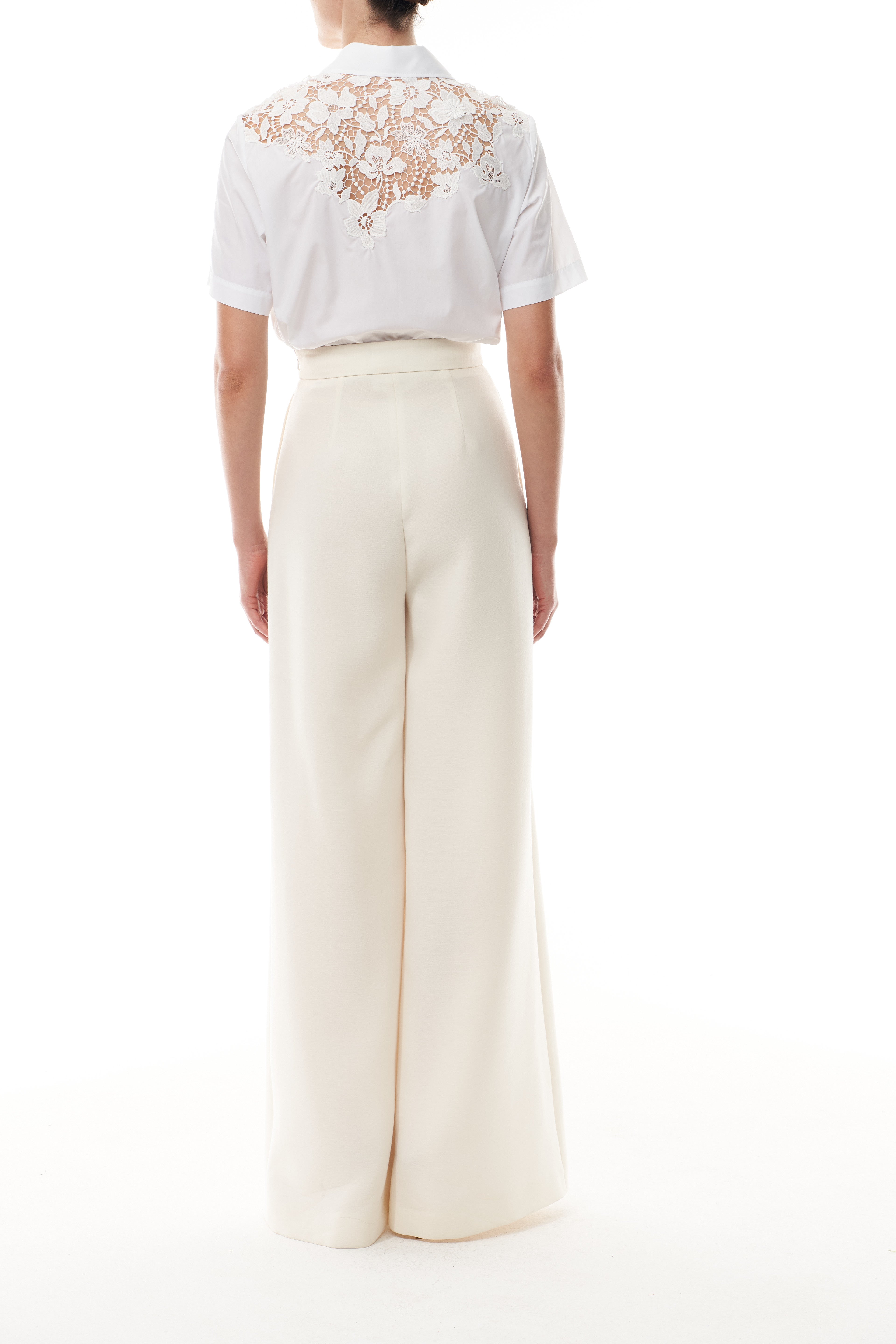 トップス TOGA/White lace shirt size36 Cotton Poplin Lace Shirt – Monique Lhuillier