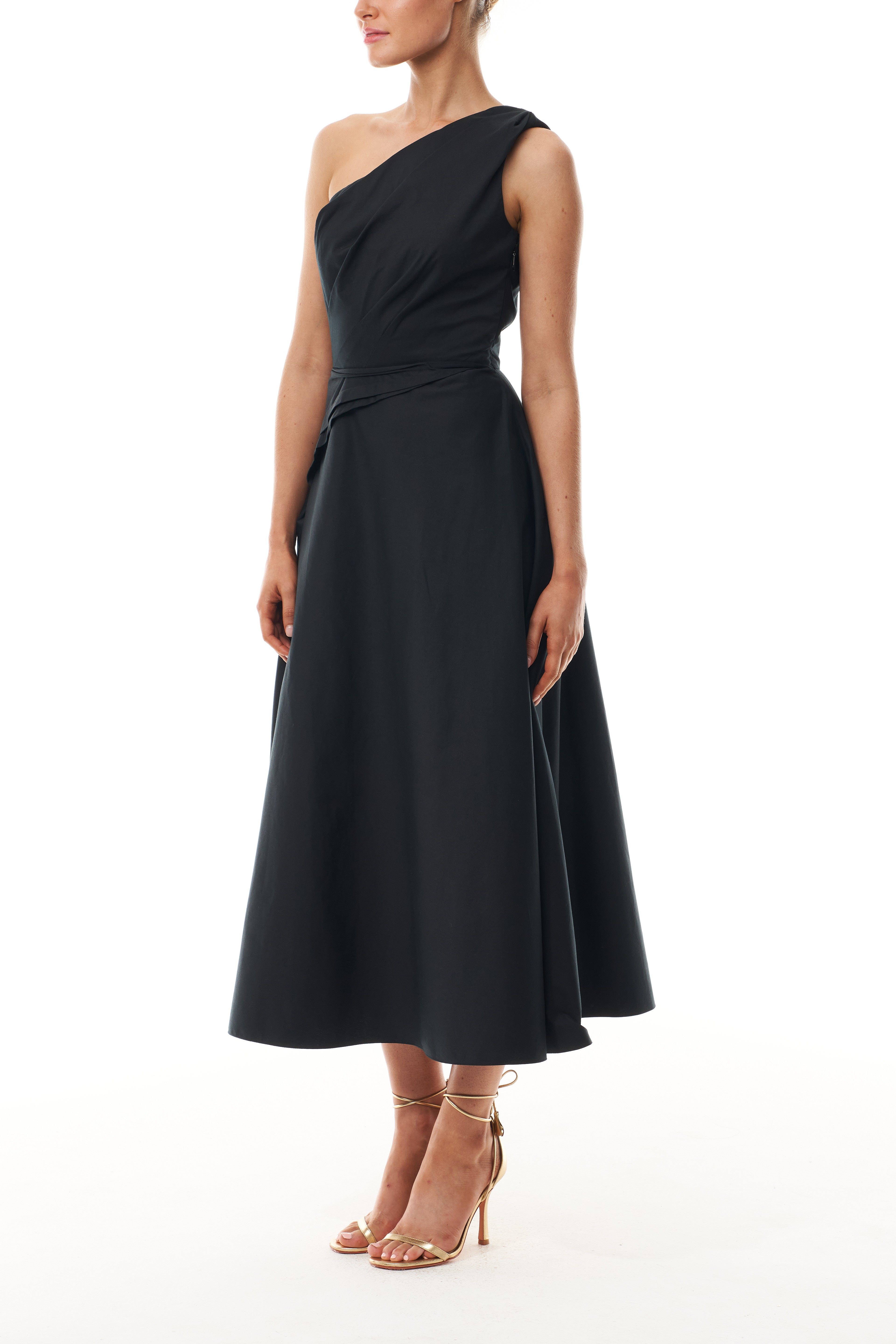 formal dress men meaning Sensations Off Shoulder Satin Maxi Dress Black main image 1