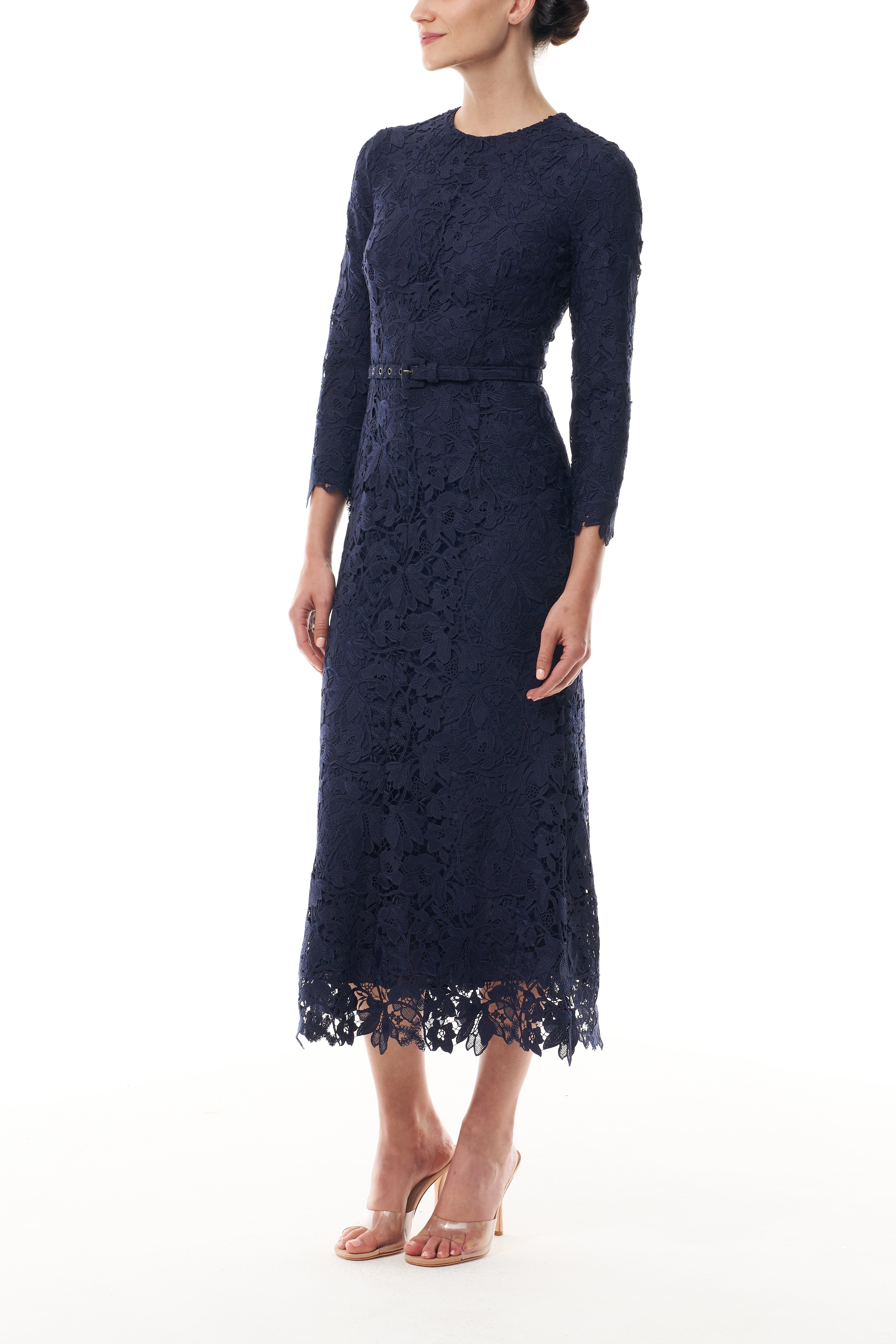 Ocean Lace Long Sleeve Dress 6 / Ocean Ocean Lace Long Sleeve Dress 6 / Ocean