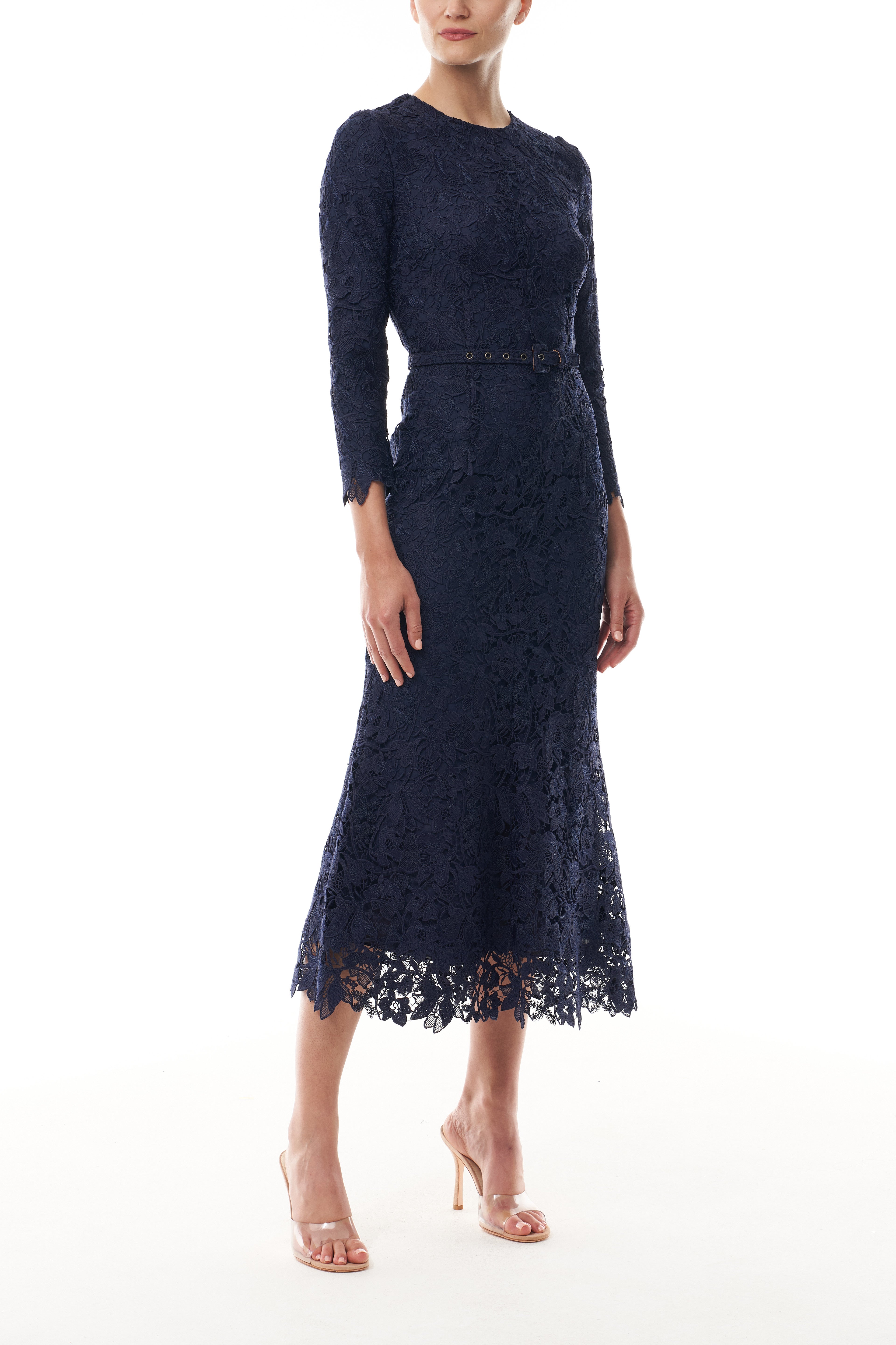Ocean Lace Long Sleeve Dress 6 / Ocean Ocean Lace Long Sleeve Dress 6 / Ocean