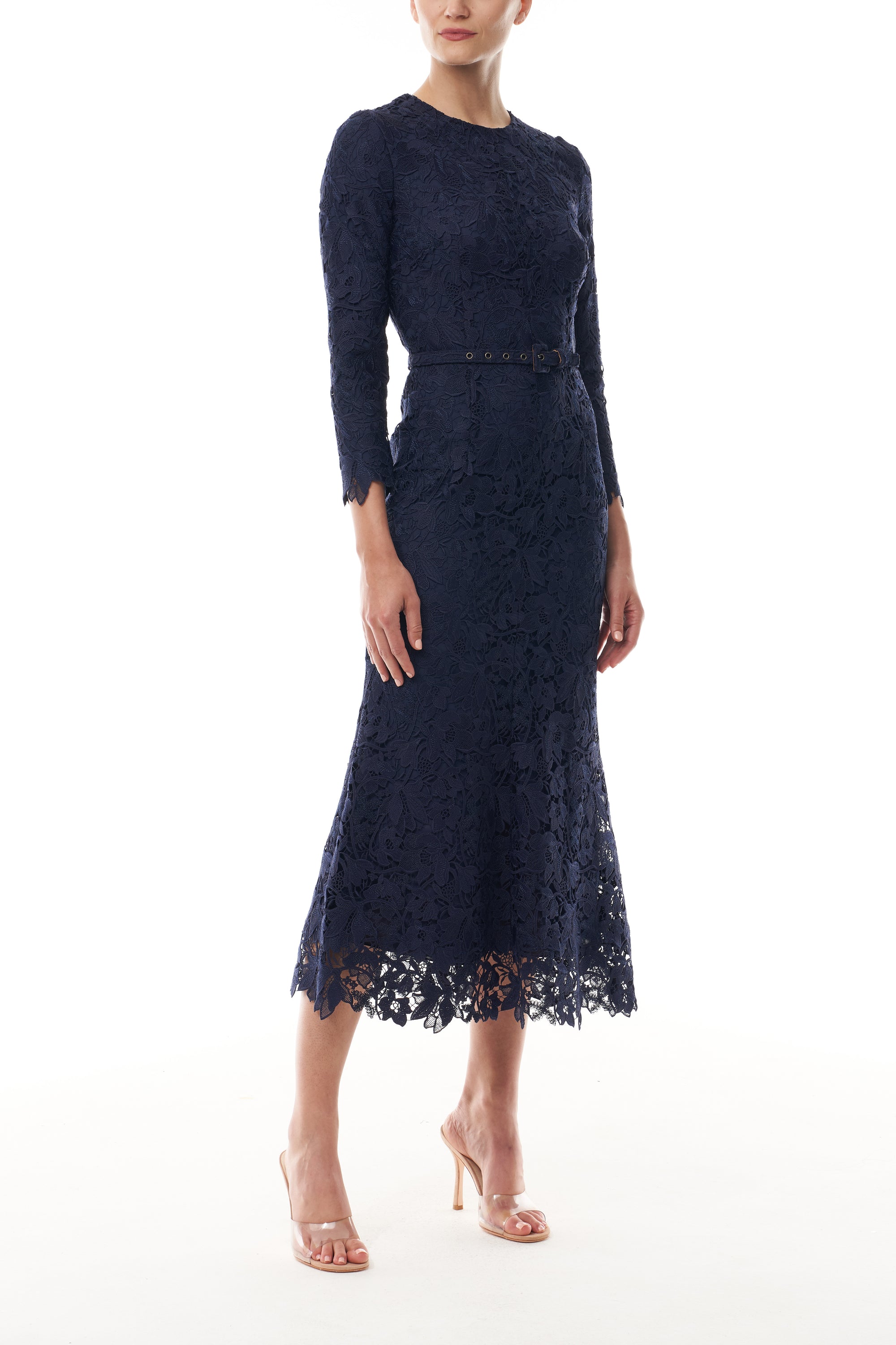 Ocean Lace Long Sleeve Dress Monique Lhuillier Ocean Lace Long Sleeve Dress Monique Lhuillier