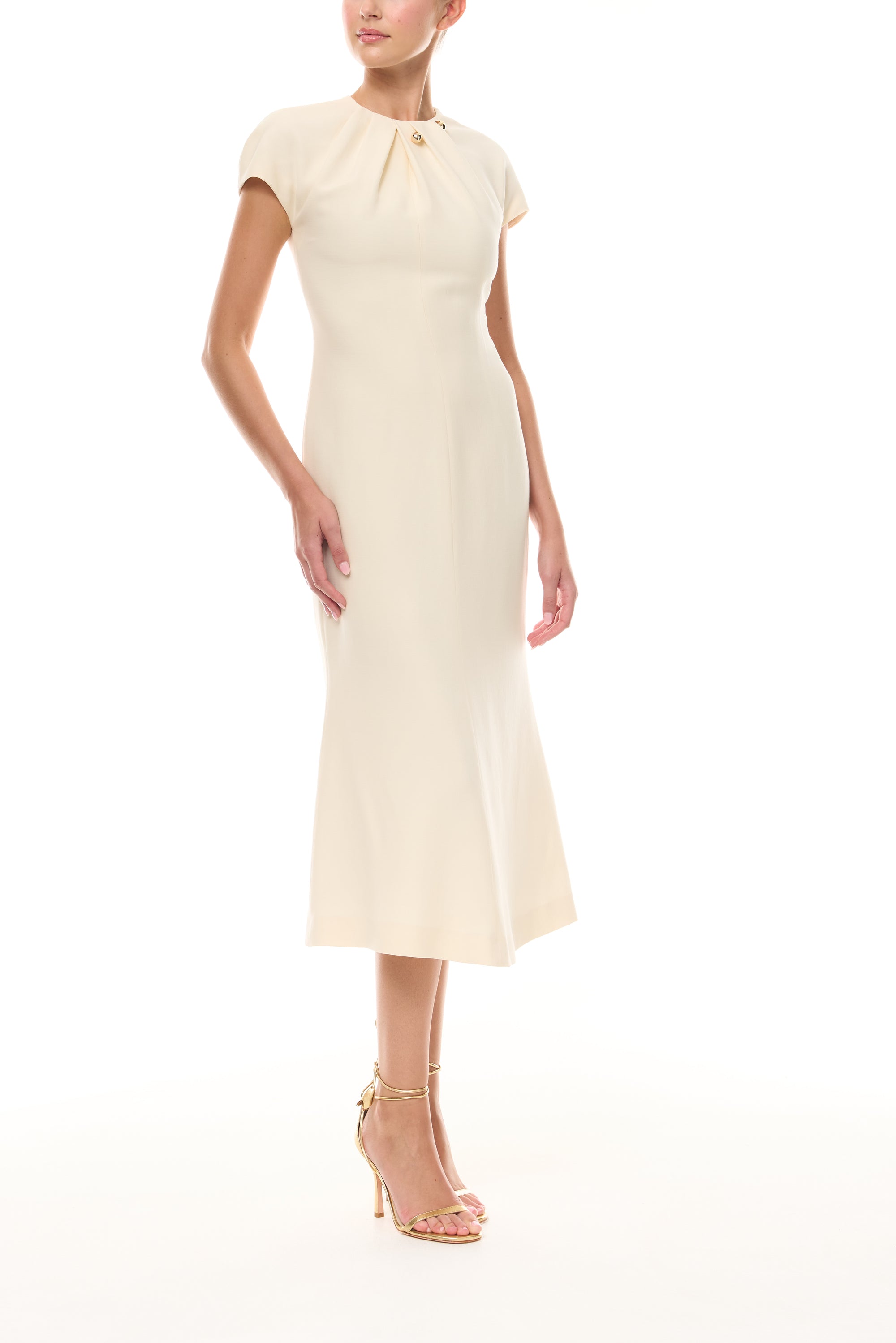 Ivory Gold Ball Dress 14 / Ivory