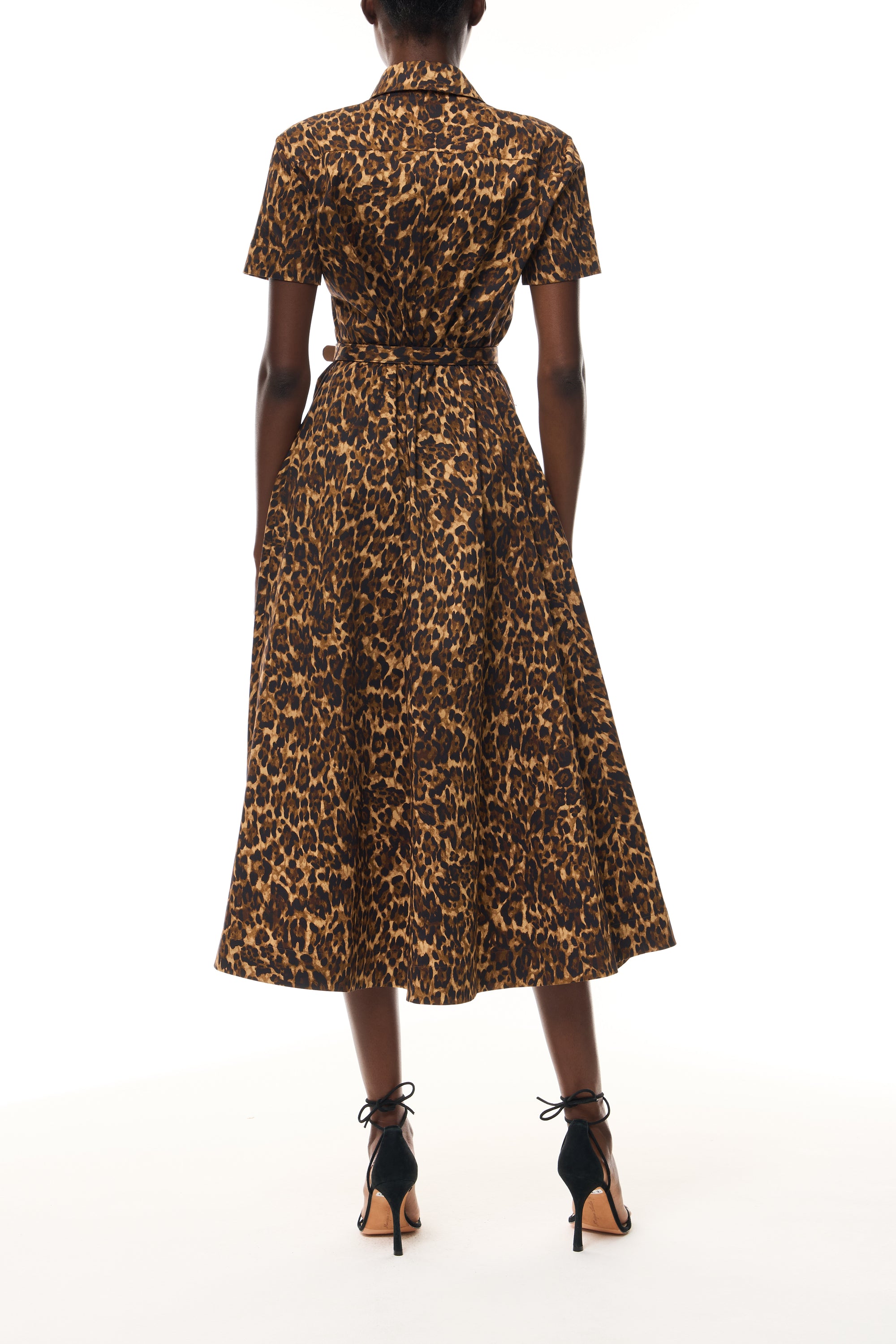 shirt dress leopard Leopard Poplin Shirt Dress – Monique Lhuillier