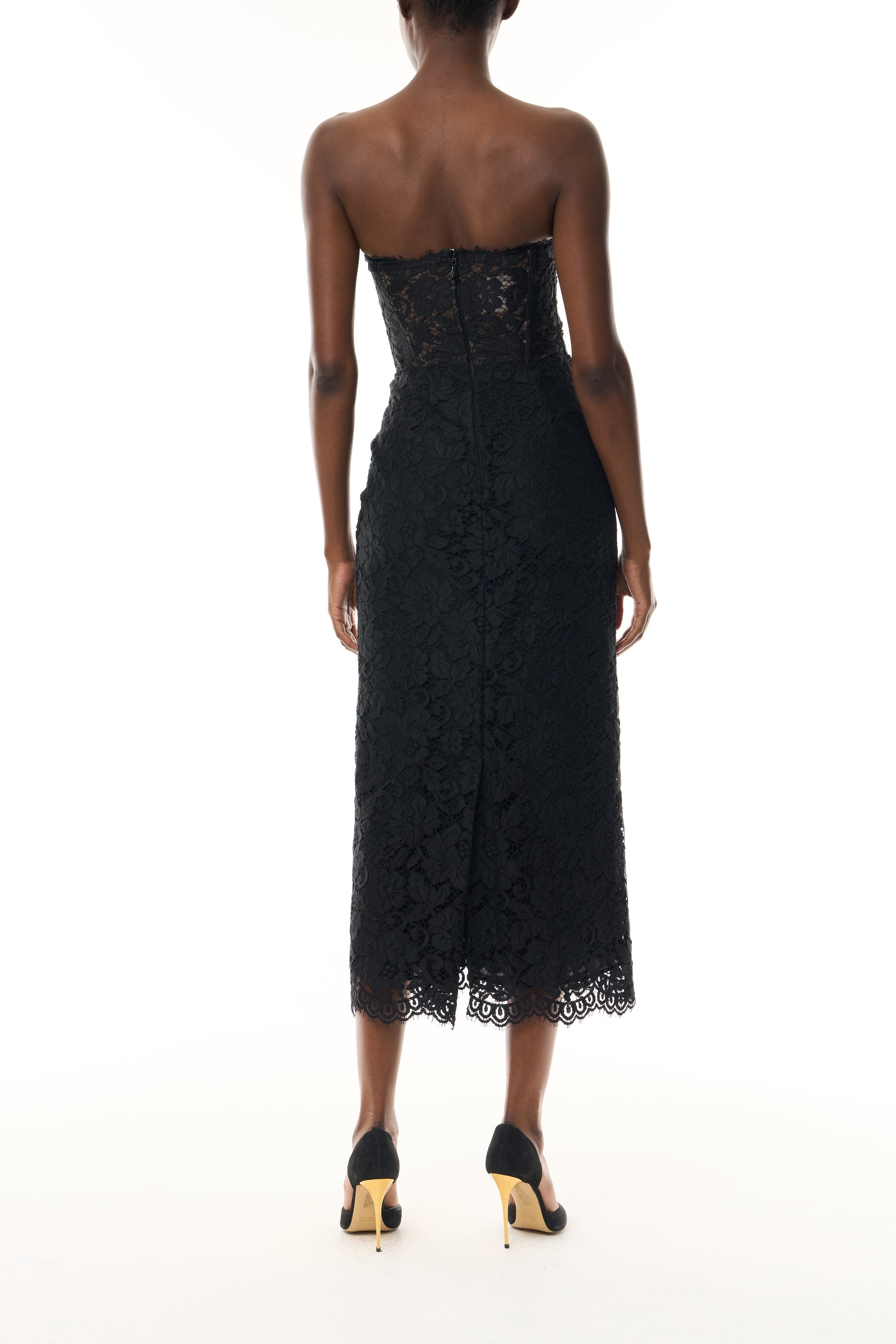 Corseted Lace Cocktail Dress – Monique Lhuillier Corseted Lace Cocktail Dress – Monique Lhuillier