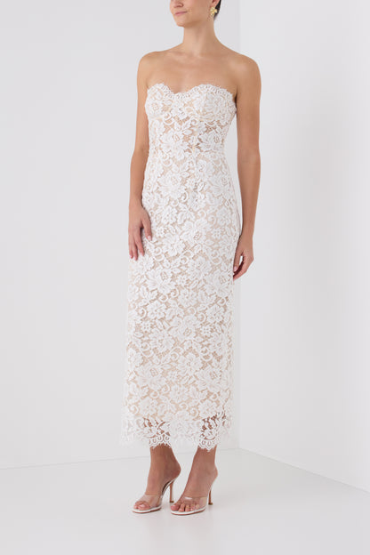 Corseted Lace Cocktail Dress