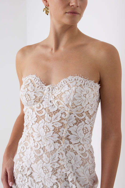 Corseted Lace Cocktail Dress