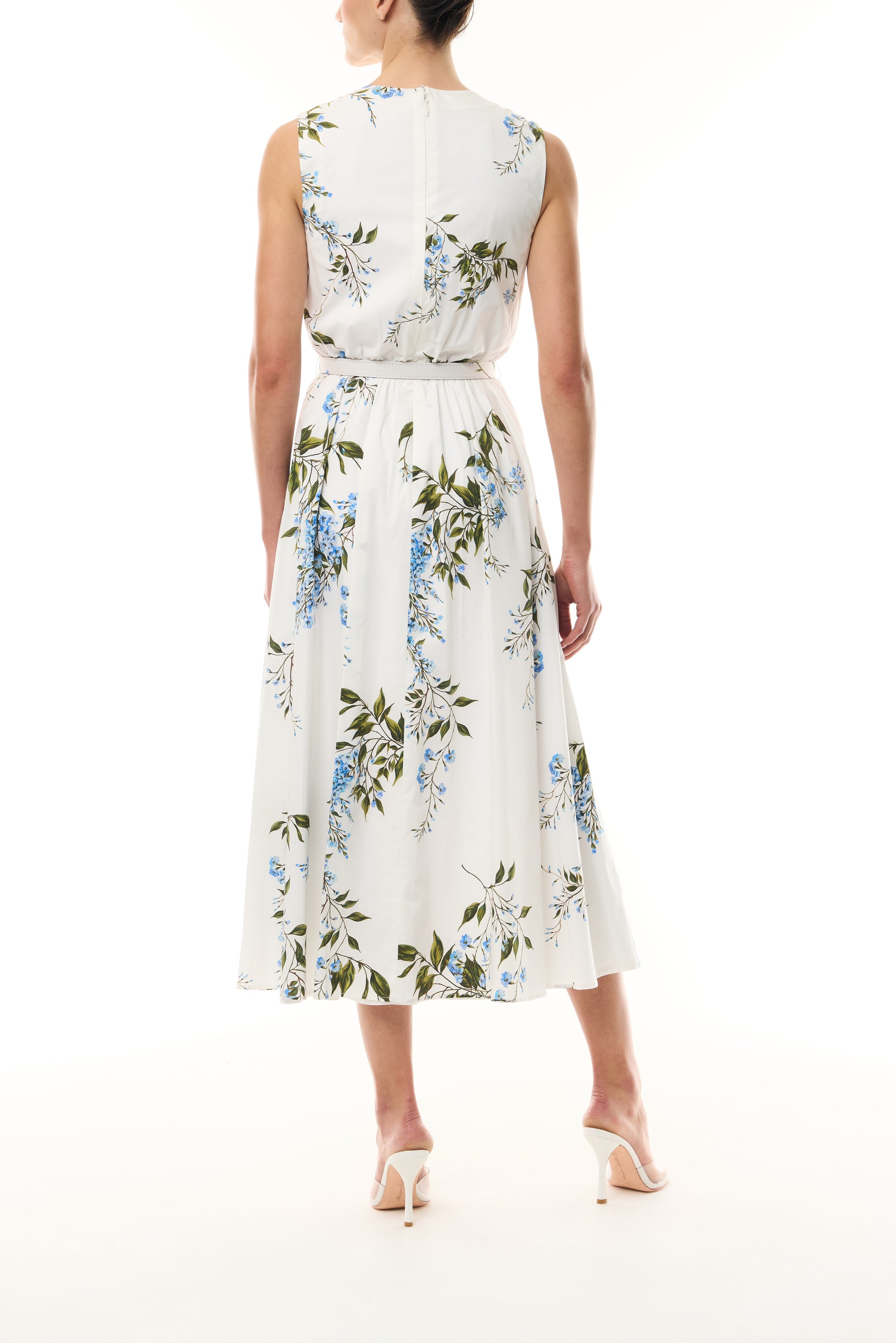 Wisteria Poplin Day Dress 16 / White Multi Wisteria Poplin Day Dress 16 / White Multi