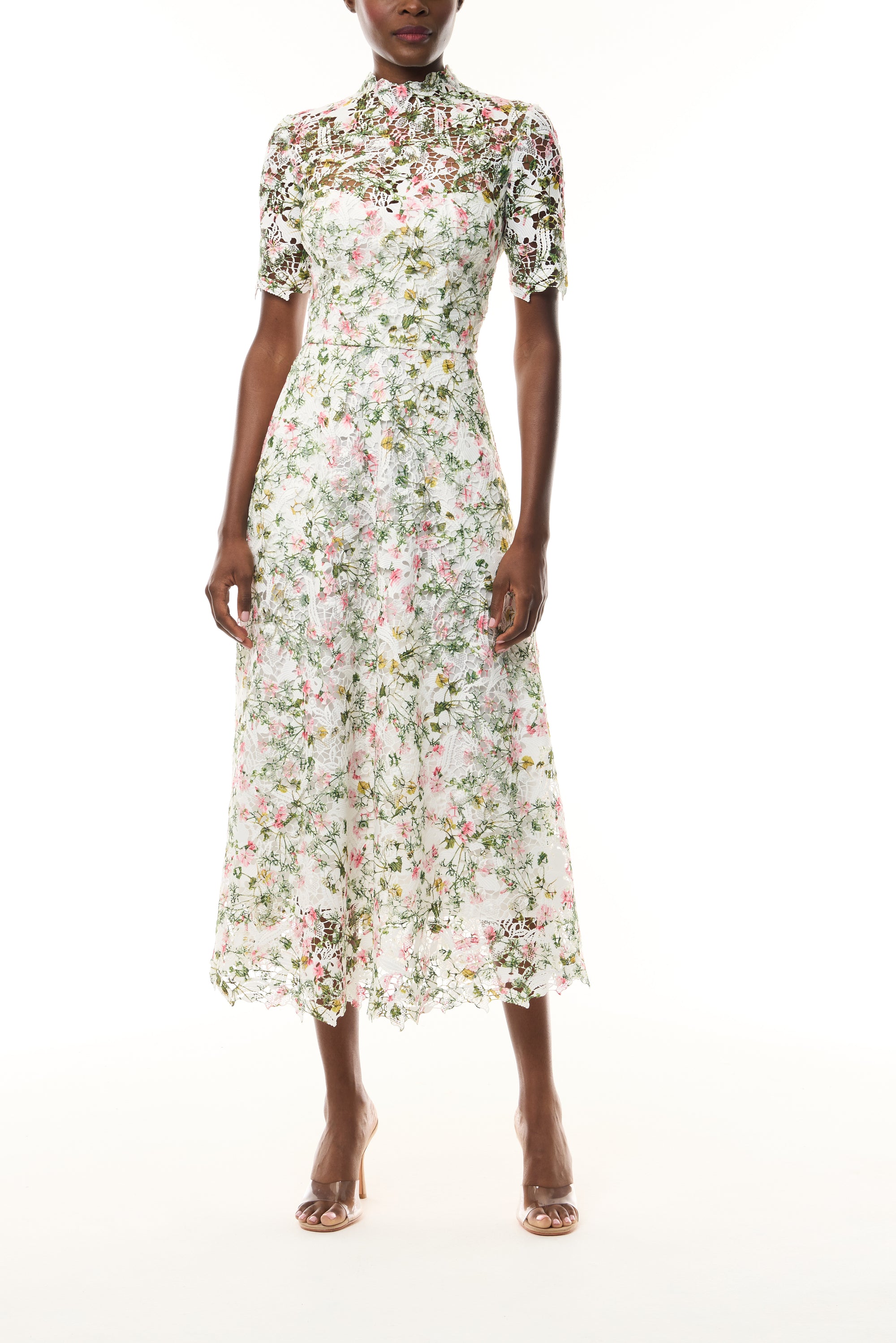 Short Sleeve Floral Lace Dress Short Sleeve Floral Lace Dress