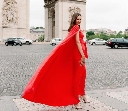 Monique lhuillier red clearance dress