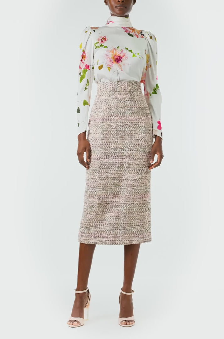 High Neck Floral Blouse – Monique Lhuillier