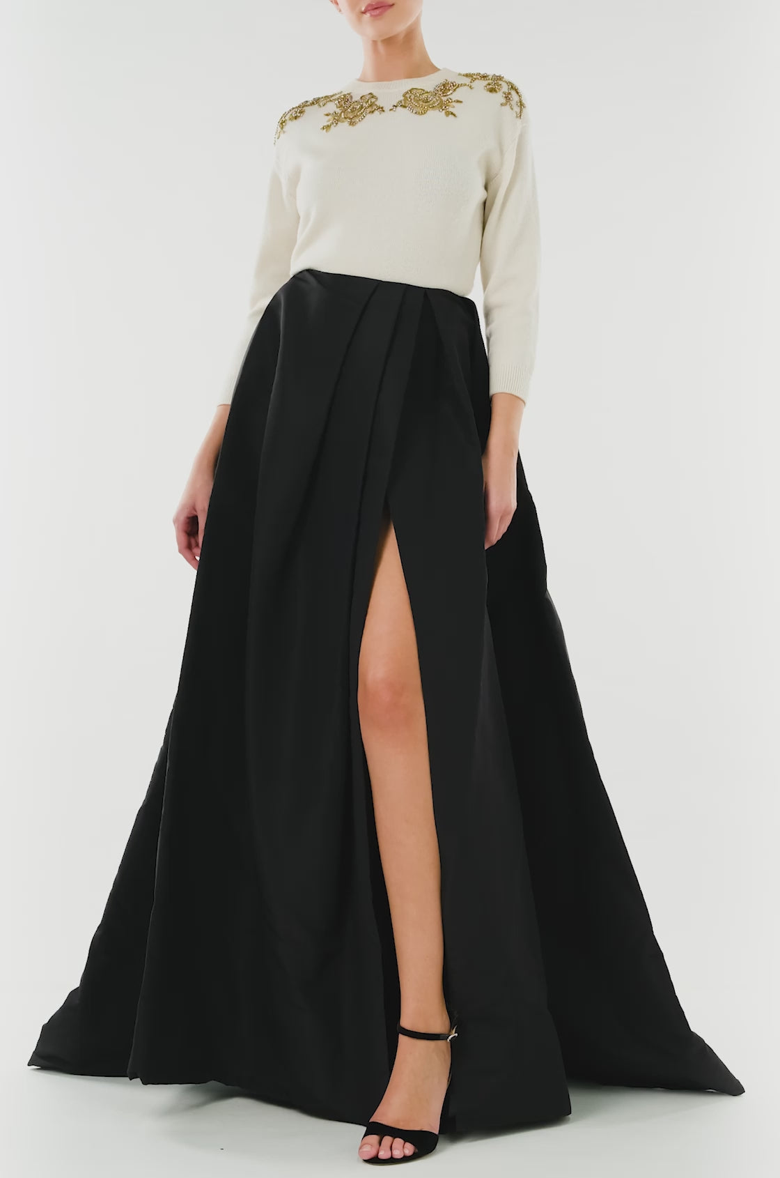 Embroidered Wool-Cashmere Sweater
