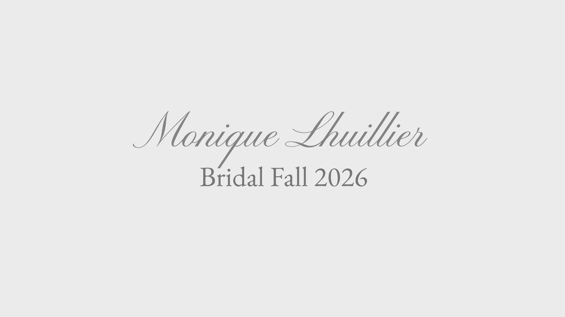 Load video: Monique Lhuillier Fall 2026 Bridal collection runway video