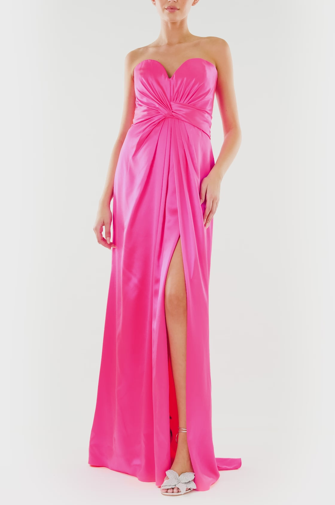 Panama Strapless Maxi Dress Hot Pink