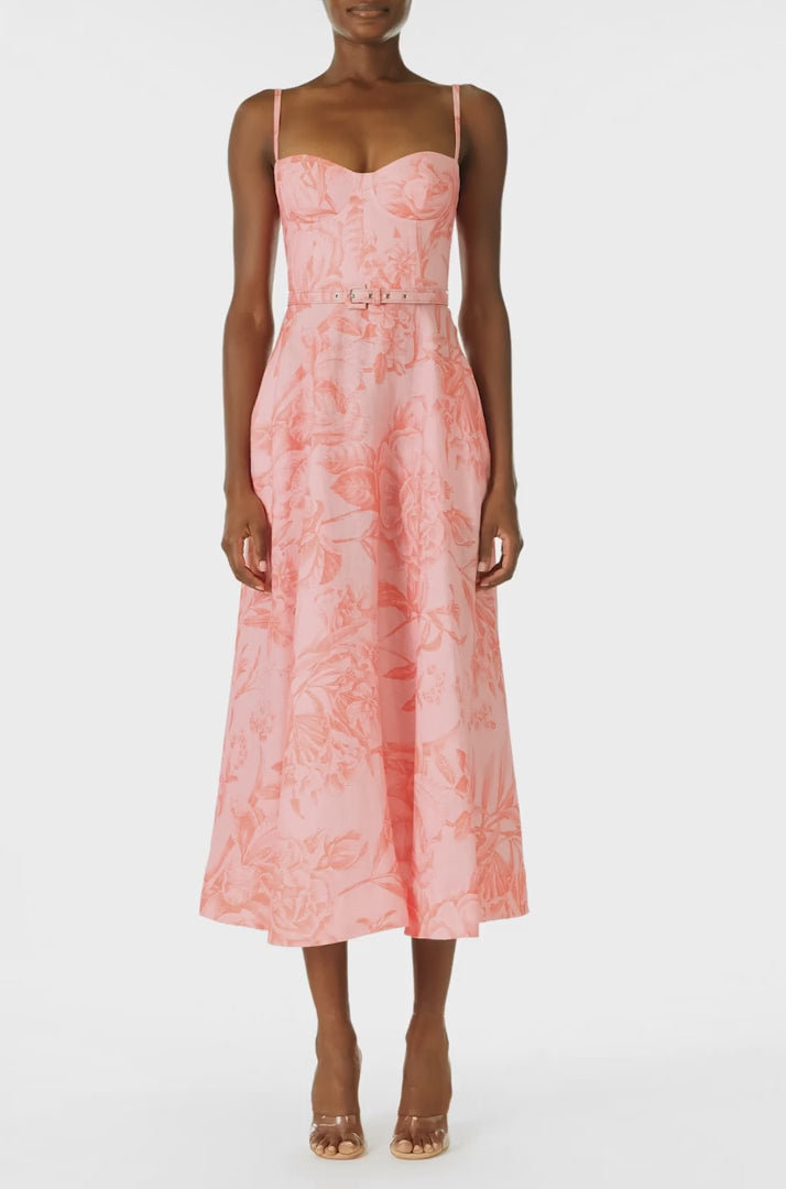 Floral Corseted A-line Dress – Monique Lhuillier