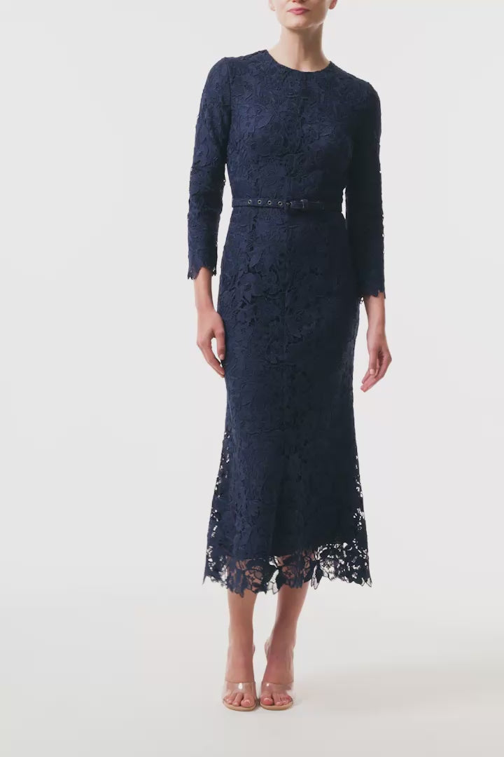 Ocean Lace Long Sleeve Dress – Monique Lhuillier