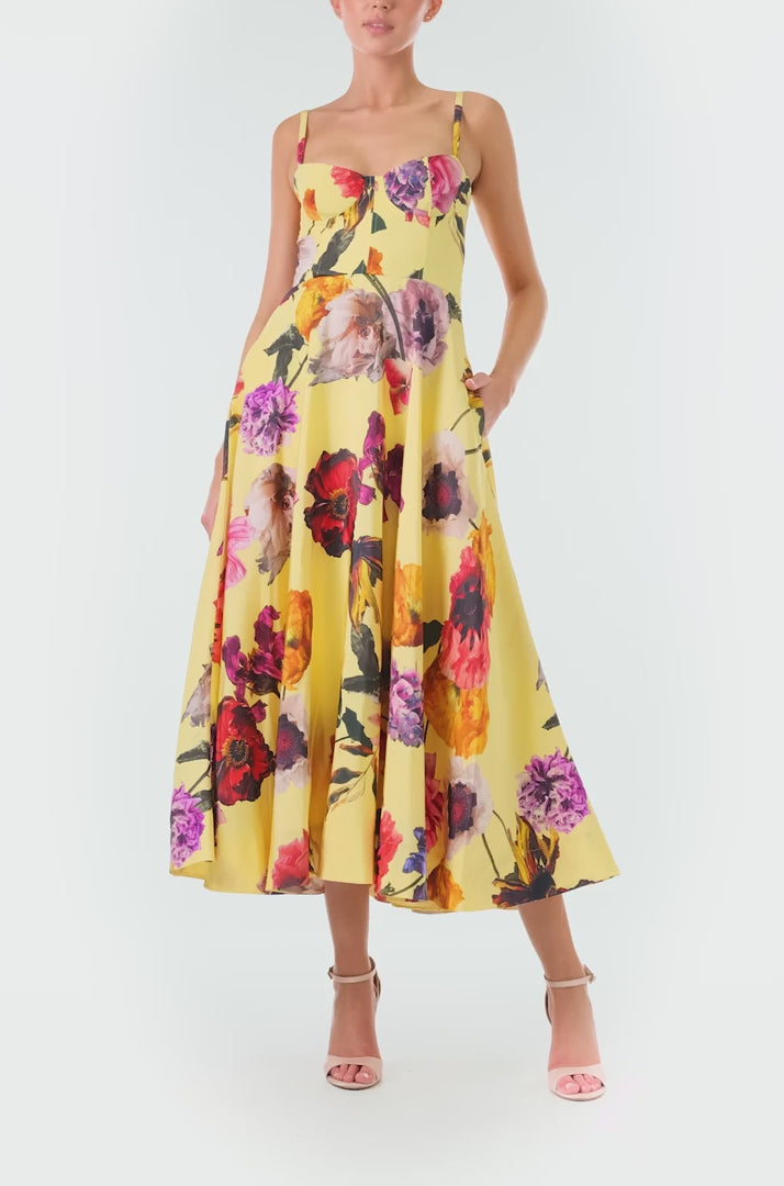 Corseted A-line Dress – Monique Lhuillier Corseted A-line Dress – Monique Lhuillier