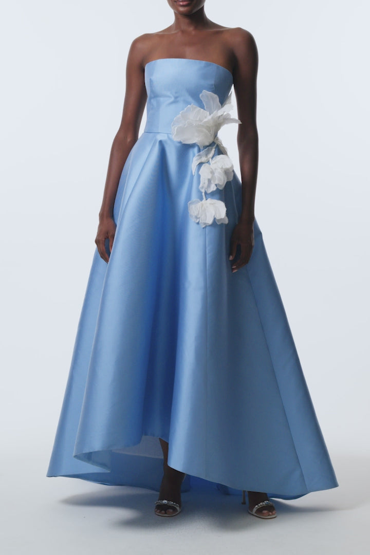 High-Low Floral Ball Gown 10 / Bluebelle