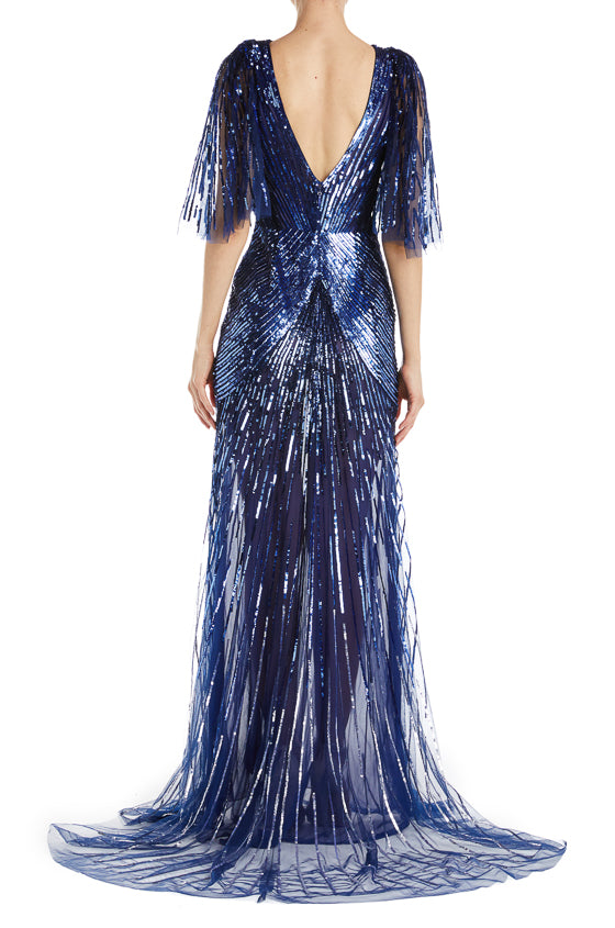 RTW Fall 2019 Evening V Neck Gown 