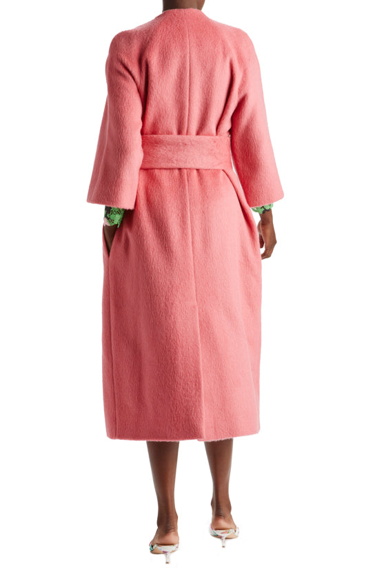 Mohair Belted Wrap Coat