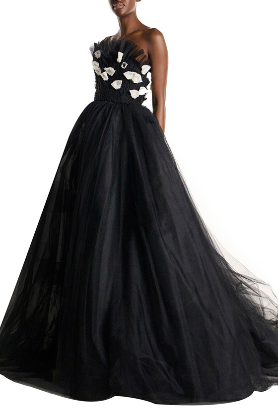 Embroidered ball gown on sale skirt