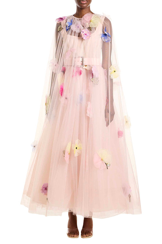 Monique Lhuillier Sleeveless Square Neck Corseted Gown