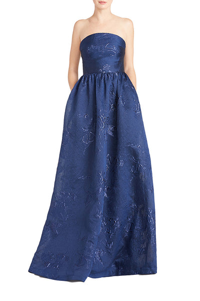 Strapless Jacquard Long Dress – Monique Lhuillier