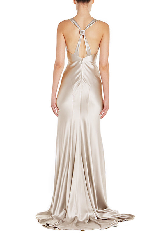 Cowl Neck Sheath Gown