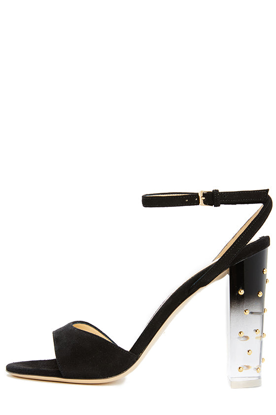 Sam Edelman | Shoes | Sam Edelman Roza Black Leather Studded Heels Size 8 |  Poshmark
