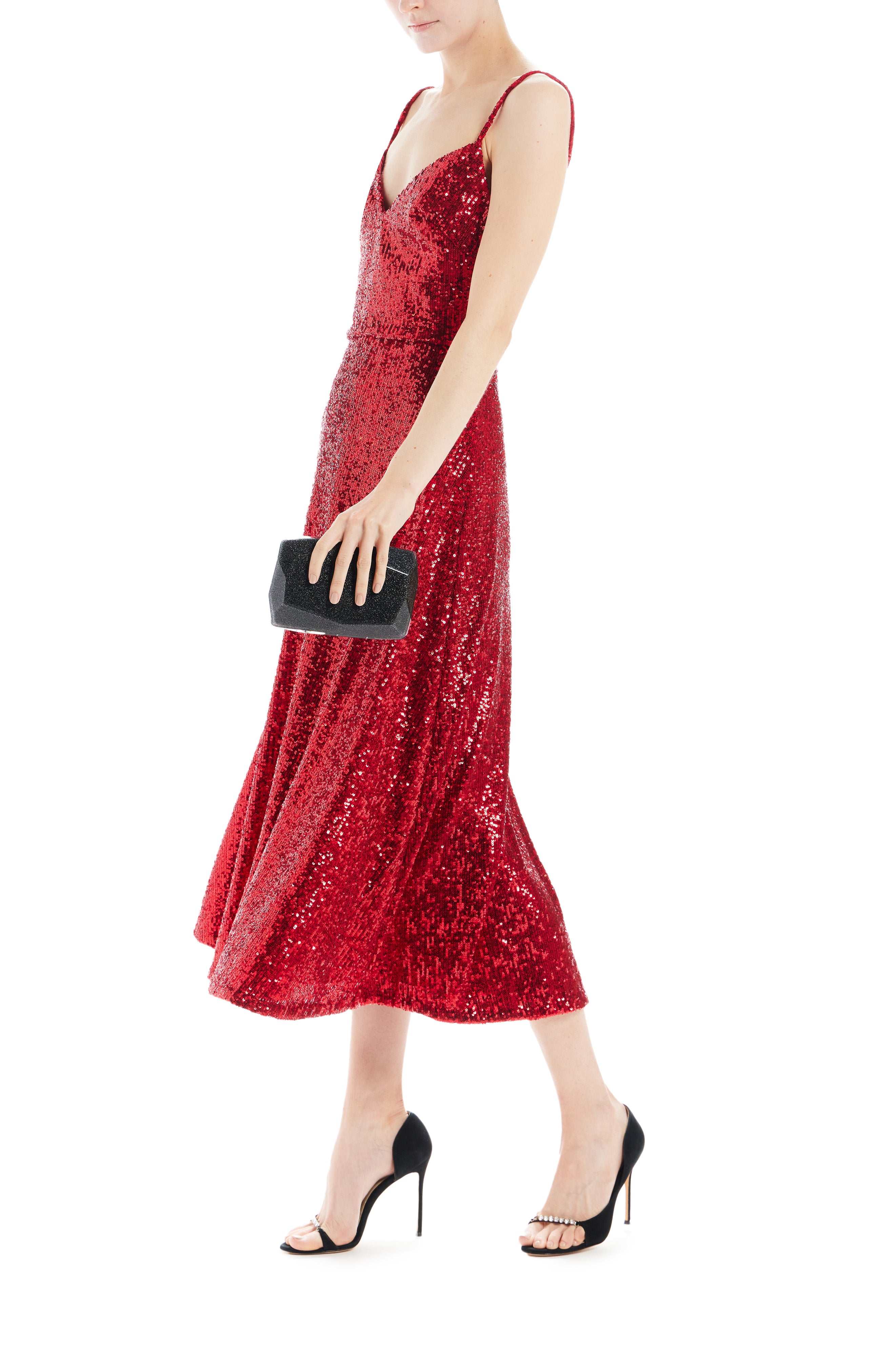 Zara red hotsell sequin dress