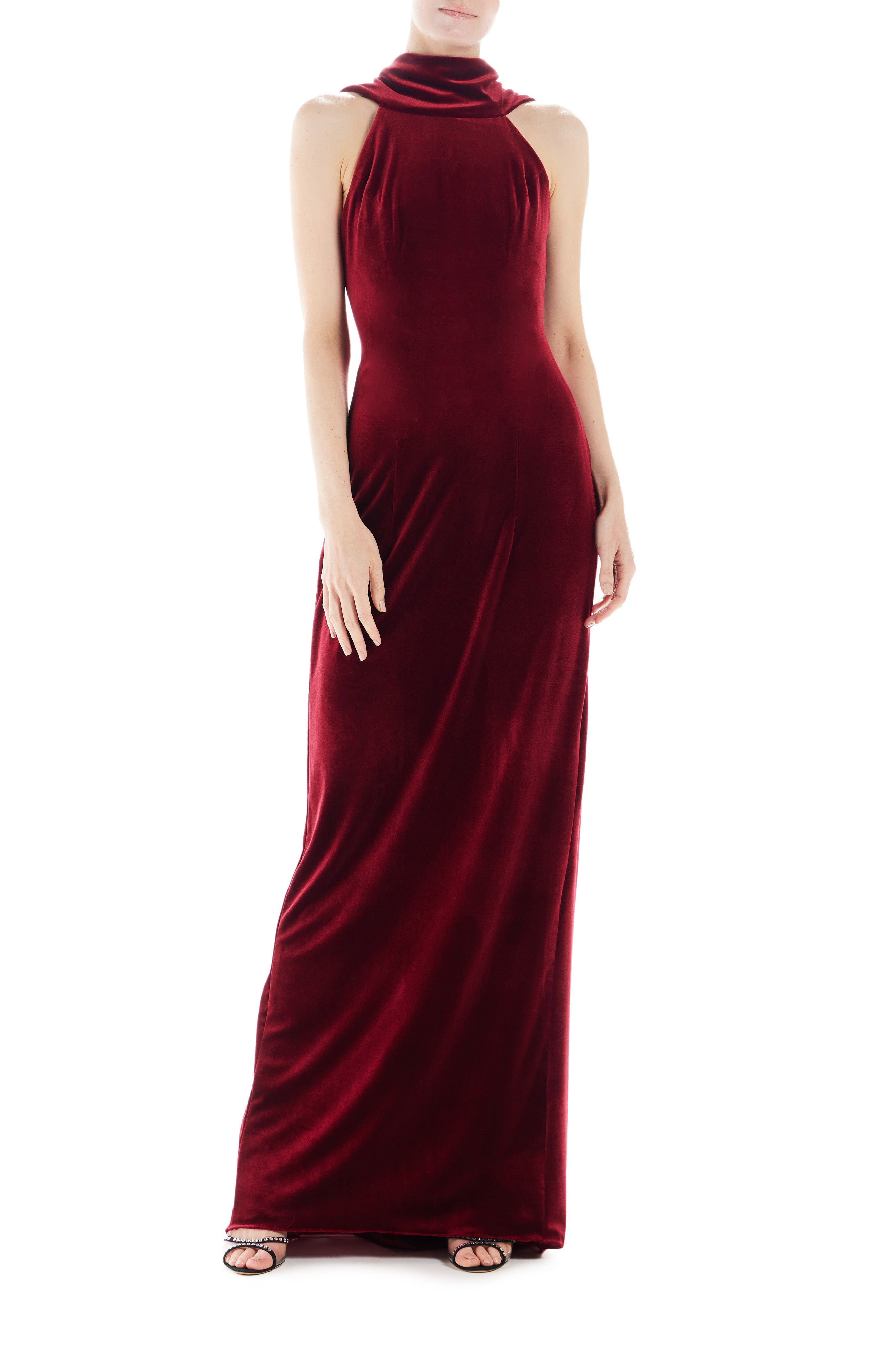 High Neck Velour Gown – Monique Lhuillier