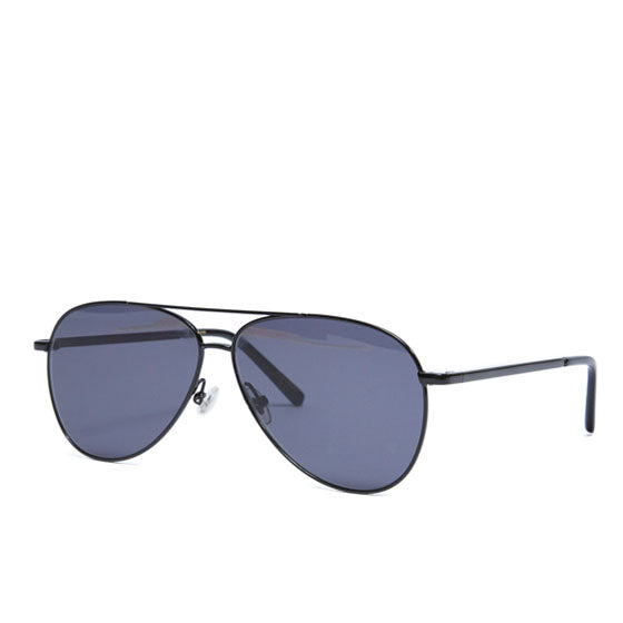 Emma Black Aviator Sunglasses - Side View
