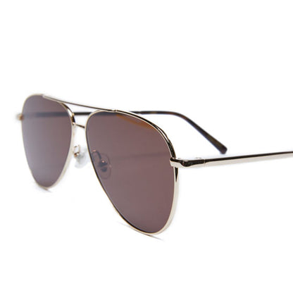 Emma Gold Aviator Sunglasses - Side View