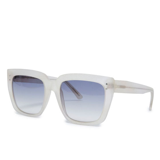Julia Crystal White Sunglasses - Side View