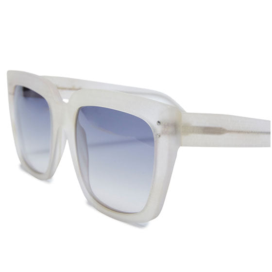 Julia Crystal White Sunglasses - Side View