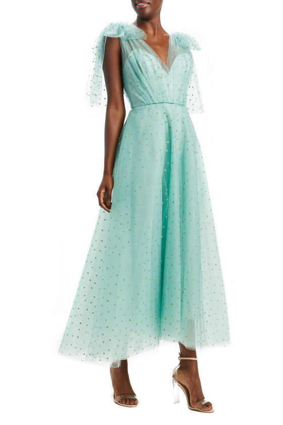 Glitter Star Tea Length Dress – Monique Lhuillier