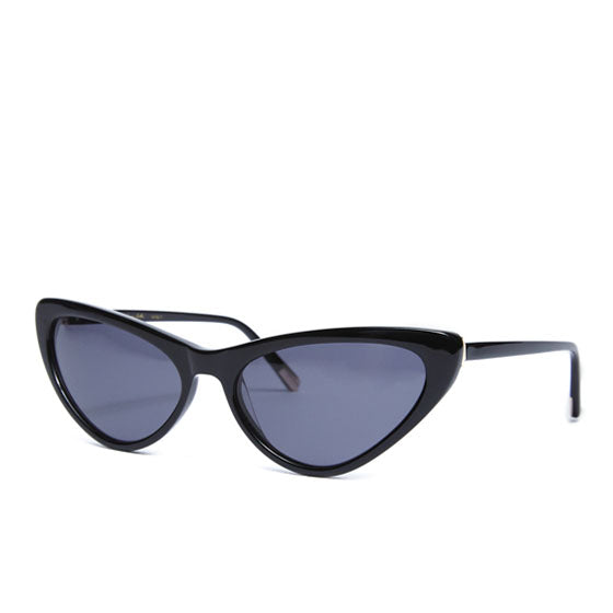 Naomi Black Cat Eye Sunglasses - Side View