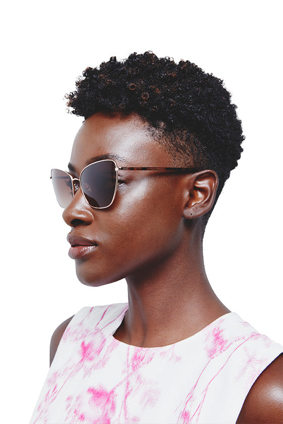 Sienna Gold Sunglasses - Model Side View