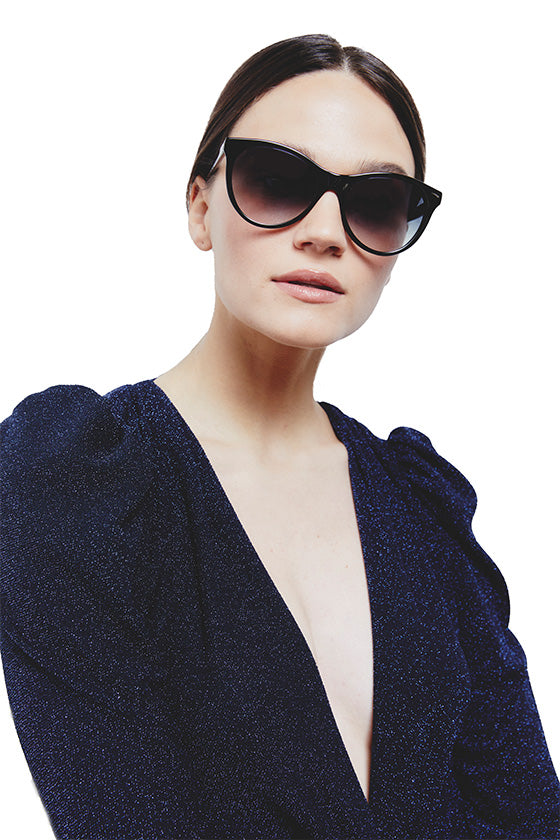 Talitha Black Sunglasses - Model Front View