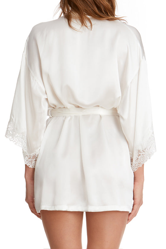 white silk robe dress Feather Sleeve Bridal Robe with Long Train