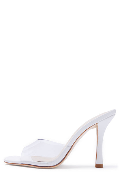 Monique Lhuillier Liv White Leather Sandal