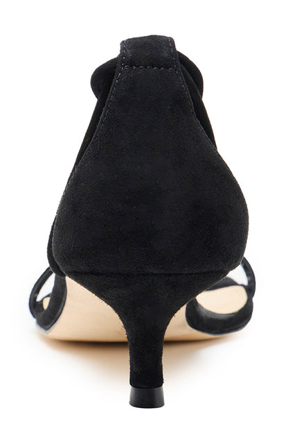 Monique Lhuillier Raya Noir Suede Sandal